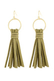 LEATHER TASSEL EARRINGS