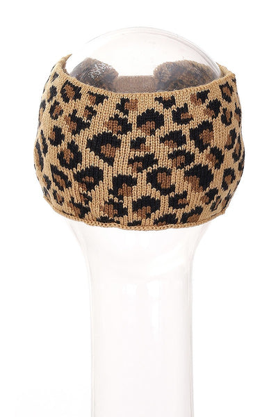 Leopard Knitted Headwrap