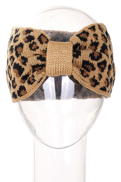Leopard Knitted Headwrap