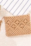 Khaki Crochet Clutch