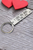 Valentine Lettering Stainless Steel Keychain
