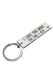 Valentine Lettering Stainless Steel Keychain