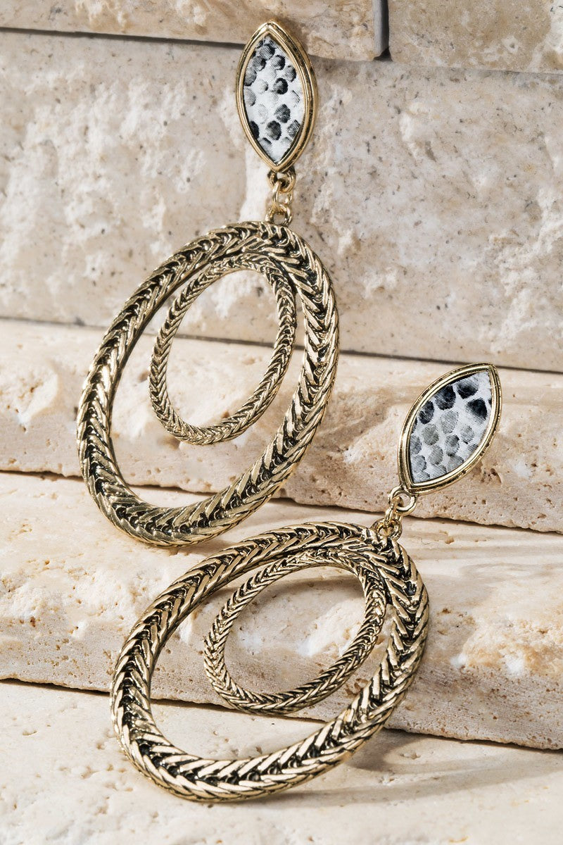 Double Layer Dangle Earrings