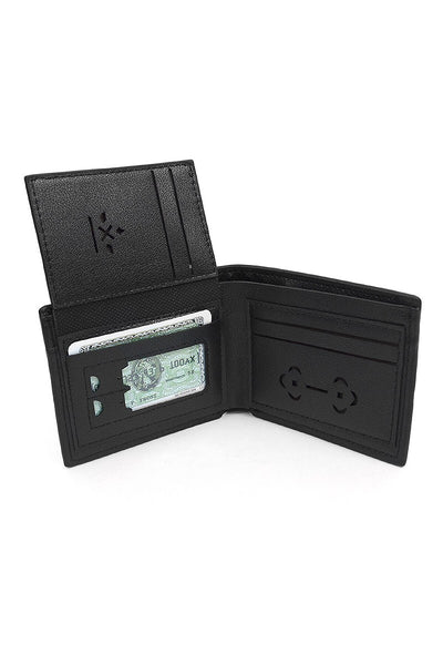 Men's Black Bi-Fold Wallet & 2 Touch Screen Stylus Pens Set