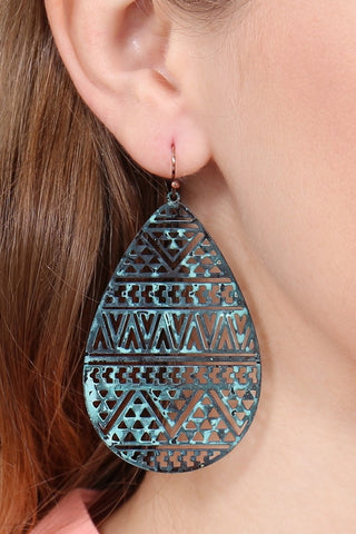 FILIGREE FISH HOOK EARRINGS